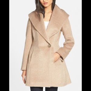 Trina Turk Bonnie Fit and Flare Alpaca/Wool Coat